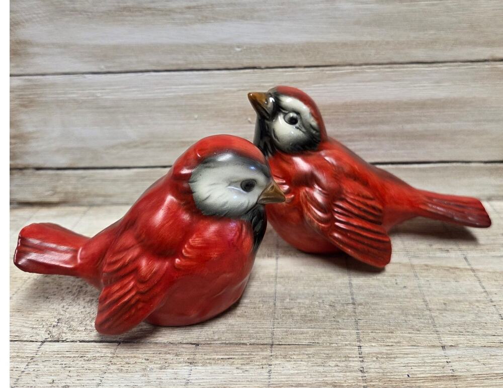 Goebel Cardinal Bird Pair CV72 CV74 West Germany Porcelain Figurines